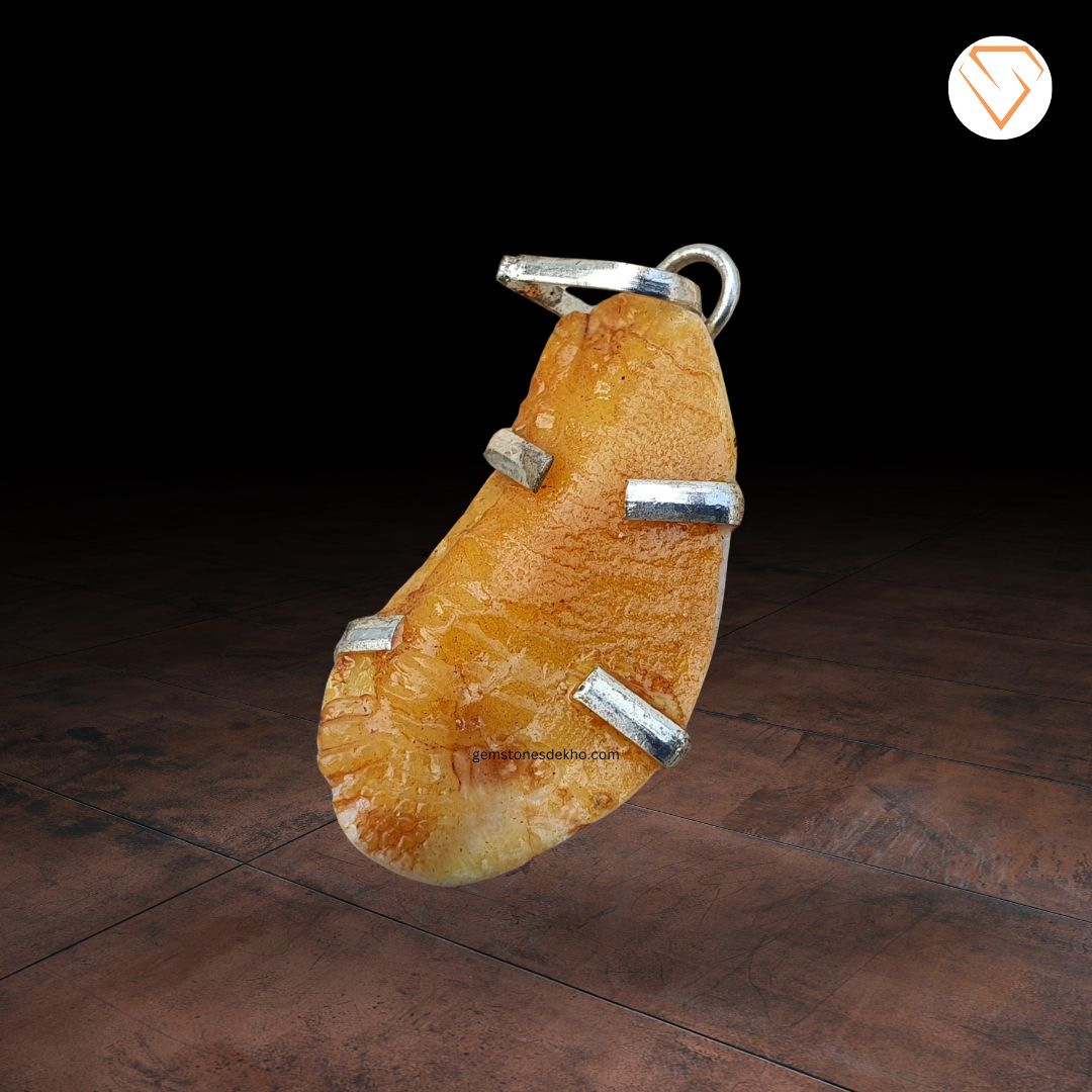 Brown Shukramani Stone Pendant